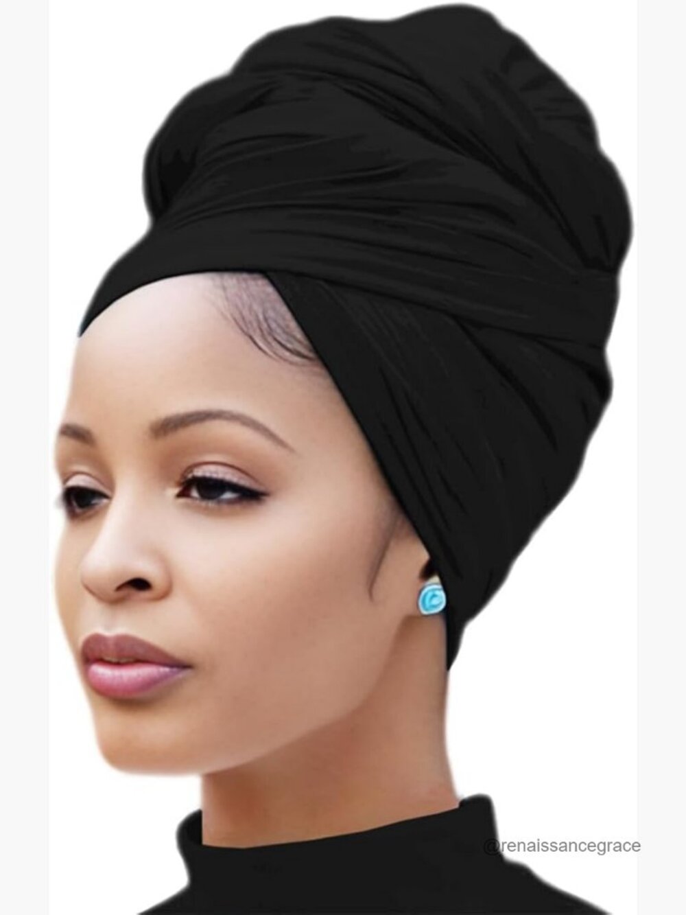 Large Stretch Headwrap Scarf for Hair Hijab Turban 71x32 Inches